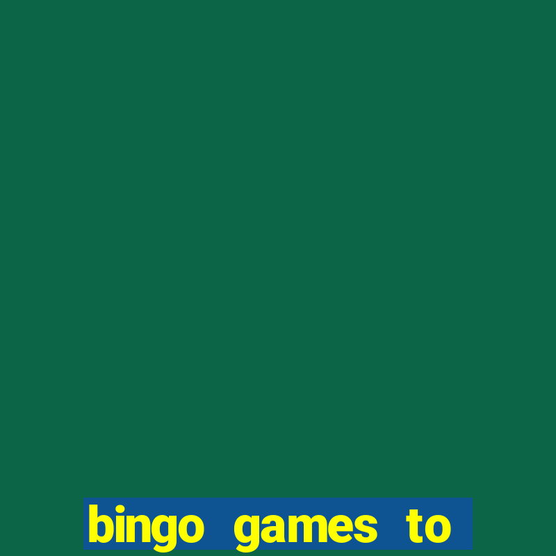 bingo games to play for free