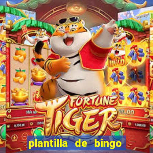 plantilla de bingo para editar