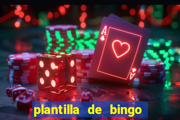 plantilla de bingo para editar